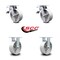 Service Caster 6 Inch Semi Steel Caster Set with Roller Bearing 2 Brakes 2 Rigid SCC-TTL30S620-SSR-2-R-2 - alternate 2